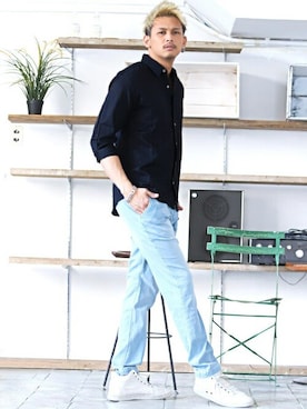 「LUXSTYLE（ラグスタイル）のアイテム」を使った、LUX STYLE staffさん（メンズ・180cm）の夏コーディネート