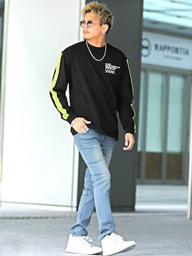 「LUXSTYLE（ラグスタイル）のアイテム」を使った、LUX STYLE staffさん（メンズ・180cm）の夏コーディネート