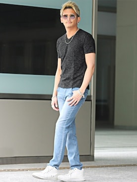 「LUXSTYLE（ラグスタイル）のアイテム」を使った、LUX STYLE staffさん（メンズ・180cm）の夏コーディネート