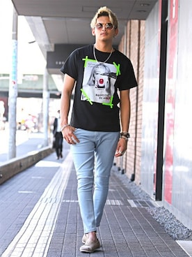 「LUXSTYLE（ラグスタイル）のアイテム」を使った、LUX STYLE staffさん（メンズ・180cm）の夏コーディネート