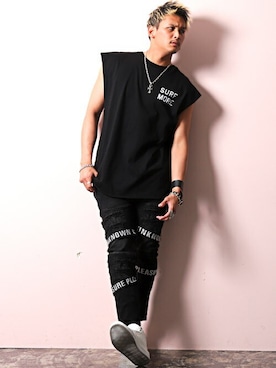 「バックプリント」｜LUX STYLE staffさん（メンズ・180cm）の秋コーディネート