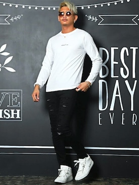 「LUXSTYLE（ラグスタイル）のアイテム」を使った、LUX STYLE staffさん（メンズ・180cm）の秋コーディネート