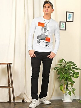 「LUXSTYLE（ラグスタイル）のアイテム」を使った、LUX STYLE staffさん（メンズ・180cm）の春コーディネート