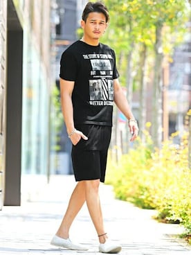 「LUXSTYLE（ラグスタイル）のアイテム」を使った、LUX STYLE staffさん（メンズ・180cm）の夏コーディネート