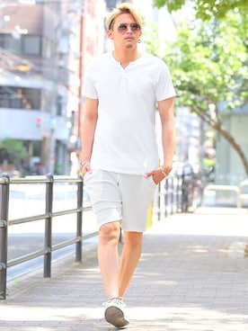「LUXSTYLE（ラグスタイル）のアイテム」を使った、LUX STYLE staffさん（メンズ・174cm）の夏コーディネート