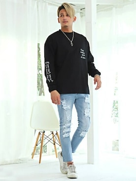 「LUXSTYLE（ラグスタイル）のアイテム」を使った、LUX STYLE staffさん（メンズ・180cm）の秋コーディネート