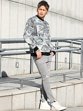 「ストレッチ素材」｜LUX STYLE staffさん（メンズ・180cm）の冬コーディネート