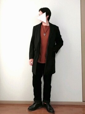 「coen」｜「アイテム（その他シューズ）」を使った、hiro-ponさん（メンズ・176cm）の冬コーディネート