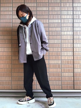 「RIPNDIP（リップンディップ）のアイテム」を使った、chemÿさん（レディース・151cm）の春コーディネート