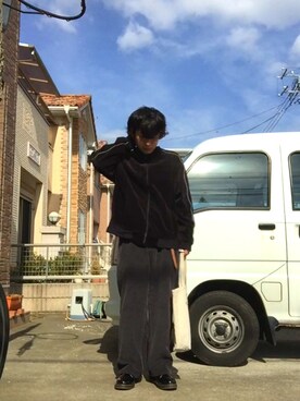 「フルジップ」｜「アイテム（ジャケット/アウター）」を使った、H.Kさん（メンズ・168cm）の冬コーディネート