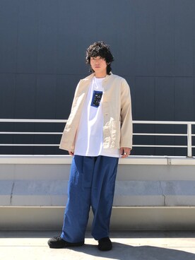 CIAOPANIC広島店｜小林使用「CIAOPANIC（スタンドカラーカバーオールジャケット）」的時尚穿搭