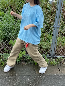 「ストリート女子」｜「アイテム（チノパンツ）」を使った、はるろろさん（レディース・158cm）の夏コーディネート