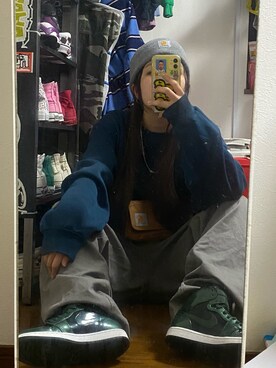「ラブアンドピース2020」｜「アイテム（ニットキャップ/ビーニー）」を使った、はるろろさん（レディース・158cm）の秋コーディネート