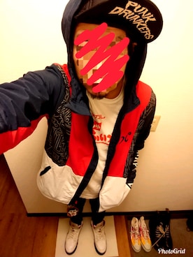 「MXMXM」｜「アイテム（財布/小物）」を使った、きのこ＠毒x毒x毒さん（メンズ・180cm）の冬コーディネート