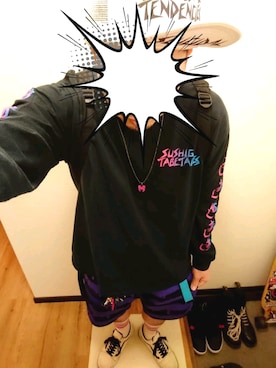 「MXMXM」｜「アイテム（財布/小物）」を使った、きのこ＠毒x毒x毒さん（メンズ・180cm）の春コーディネート