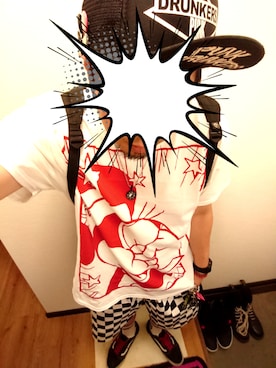 「MXMXM」｜「アイテム（財布/小物）」を使った、きのこ＠毒x毒x毒さん（メンズ・180cm）の春コーディネート