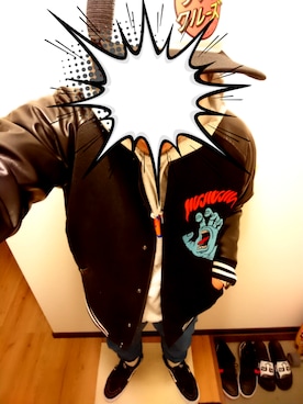 「MXMXM」｜きのこ＠毒x毒x毒さん（メンズ・180cm）の冬コーディネート