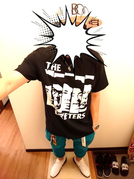 「MACKDADDY（マックダディー）のアイテム（その他パンツ）」を使った、きのこ＠毒x毒x毒さん（メンズ・180cm）の夏コーディネート