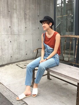 「アイテム（キャスケット）」を使った、me & youさん（レディース・163cm）の夏コーディネート