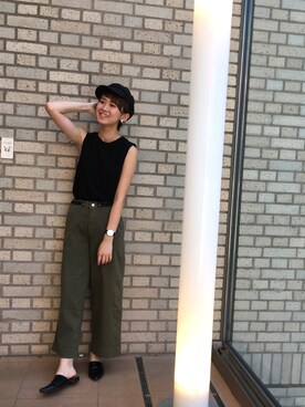 「Moname（モナーム）のアイテム（その他パンツ）」を使った、me & youさん（レディース・163cm）の夏コーディネート