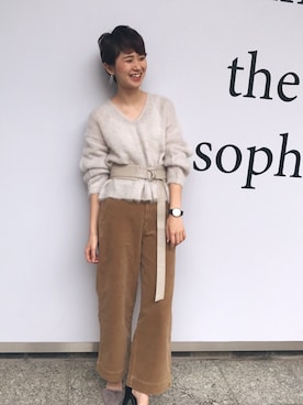 「Moname（モナーム）のアイテム（その他パンツ）」を使った、me & youさん（レディース・163cm）の秋コーディネート