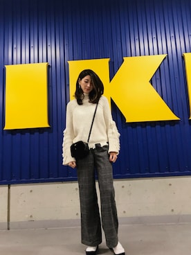 「BASE（ベース）のアイテム（トップス）」を使った、hitomin𓃱さん（レディース・179cm）の冬コーディネート