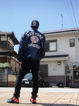 「starter」｜「アイテム（ジャケット/アウター）」を使った、cool-wideさん（メンズ・180cm）の春コーディネート
