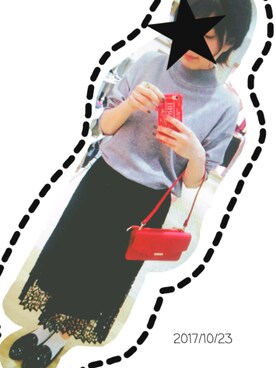 「earth music&ecology（アースミュージックアンドエコロジー）のアイテム（ハット、ブラック系）」を使った、ayu☺︎pawyさん（レディース・160cm）の秋コーディネート