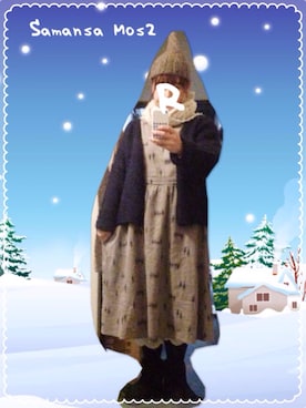 「ナチュラルスタイル」｜「アイテム（ニットキャップ/ビーニー）」を使った、tsuo（つお）さん（レディース・154cm）の冬コーディネート