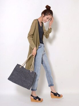「shopnikoniko」｜「アイテム（サンダル）」を使った、ショップにこにこ（shopnikoniko）さん（レディース・170cm）の夏コーディネート