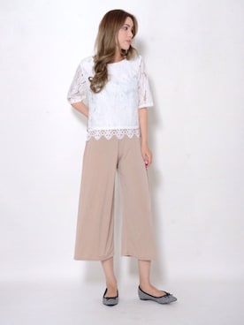 「shopnikoniko」｜「アイテム（バレエシューズ）」を使った、ショップにこにこ（shopnikoniko）さん（レディース・166cm）の夏コーディネート