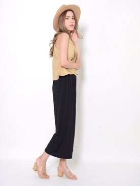「shopnikoniko」｜「アイテム（サンダル）」を使った、ショップにこにこ（shopnikoniko）さん（レディース・166cm）の夏コーディネート