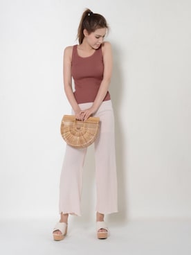 「shopnikoniko」｜「アイテム（サンダル）」を使った、ショップにこにこ（shopnikoniko）さん（レディース・166cm）の夏コーディネート