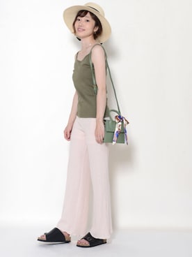 「shopnikoniko」｜「アイテム（パンツ）」を使った、ショップにこにこ（shopnikoniko）さん（レディース・158cm）の夏コーディネート