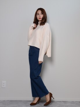 「shopnikoniko」｜「アイテム（パンプス）」を使った、ショップにこにこ（shopnikoniko）さん（レディース・160cm）の冬コーディネート