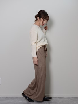 「shopnikoniko」｜「アイテム（パンプス）」を使った、ショップにこにこ（shopnikoniko）さん（レディース・160cm）の冬コーディネート