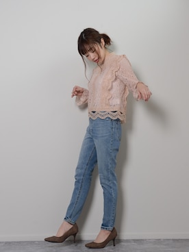 「shopnikoniko」｜「アイテム（パンプス）」を使った、ショップにこにこ（shopnikoniko）さん（レディース・160cm）の冬コーディネート
