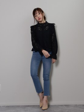 「shopnikoniko」｜「アイテム（パンプス）」を使った、ショップにこにこ（shopnikoniko）さん（レディース・160cm）の冬コーディネート
