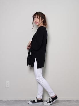 「shopnikoniko」｜「アイテム（トップス）」を使った、ショップにこにこ（shopnikoniko）さん（レディース・160cm）の春コーディネート
