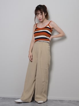 「shopnikoniko」｜「アイテム（トップス）」を使った、ショップにこにこ（shopnikoniko）さん（レディース・160cm）の春コーディネート