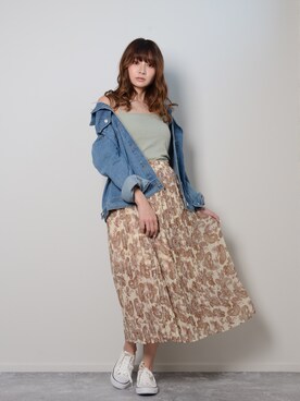 「shopnikoniko」｜「アイテム（トップス）」を使った、ショップにこにこ（shopnikoniko）さん（レディース・160cm）の春コーディネート