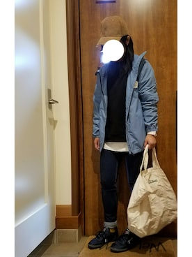 「MILKFED.」｜「アイテム（ナイロンジャケット）」を使った、のりたさん（レディース・154cm）の冬コーディネート