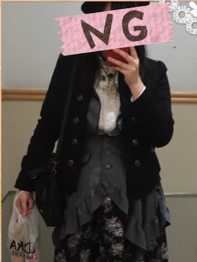 「axes femme（アクシーズファム）のアイテム（その他アウター）」を使った、やまなかみおるさん（レディース・162cm）の春コーディネート