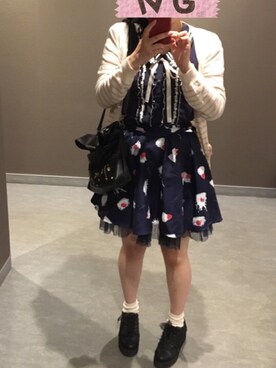 「axes femme（アクシーズファム）のアイテム（スニーカー）」を使った、やまなかみおるさん（レディース・162cm）の夏コーディネート