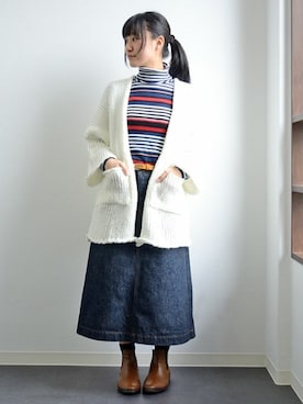 「ＡＮＤＪ（アンドジェイ）のアイテム」を使った、ちひろさん（レディース・154cm）の春コーディネート