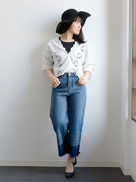 「ＡＮＤＪ（アンドジェイ）のアイテム」を使った、ちひろさん（レディース・154cm）の春コーディネート