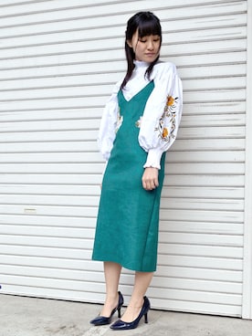 「ＡＮＤＪ（アンドジェイ）のアイテム」を使った、ちひろさん（レディース・154cm）の春コーディネート