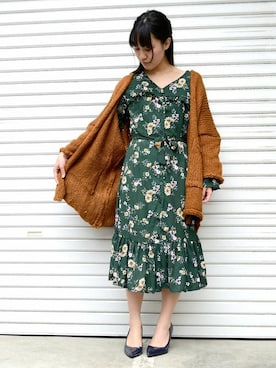 「ＡＮＤＪ（アンドジェイ）のアイテム」を使った、ちひろさん（レディース・154cm）の春コーディネート