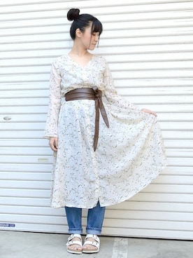 「ＡＮＤＪ（アンドジェイ）のアイテム」を使った、ちひろさん（レディース・154cm）の夏コーディネート