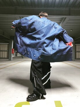 「ジョージコックス」｜「アイテム（デニムジャケット）」を使った、yandy_warholさん（メンズ・167cm）の冬コーディネート